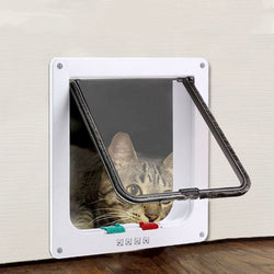 4 Way Small Pet Door Cat Puppy Dog Lockable Safe