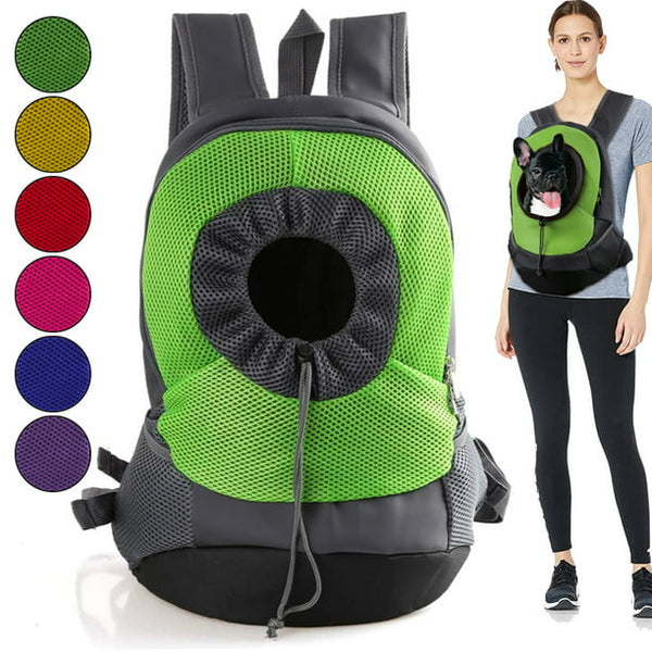 Pet Backpack Carrier Bleathable Mesh Dog Shoulder Bag Cat Chest Bag
