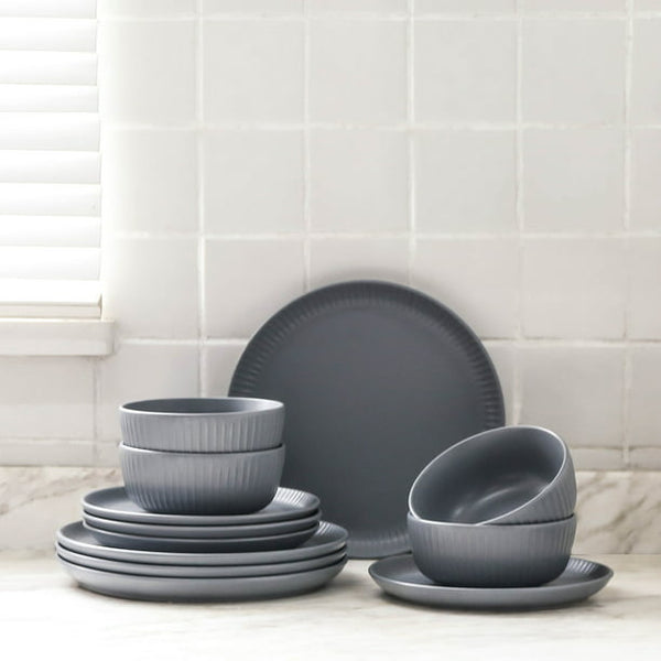 Logan Stoneware 12-Piece Dinnerware Set