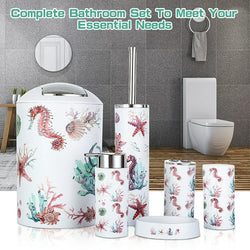 6PCS Bathroom Accessories Sets, Soap Dispenser, Toothbrush Holder