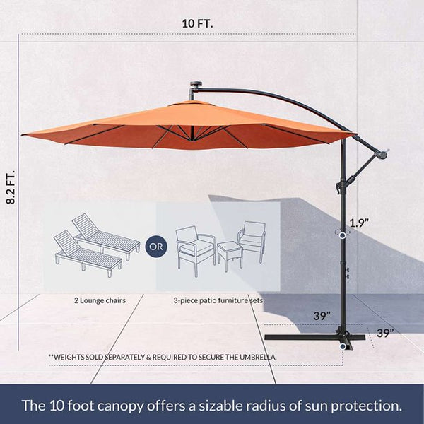 Hand Crank Cantilever Patio Umbrella