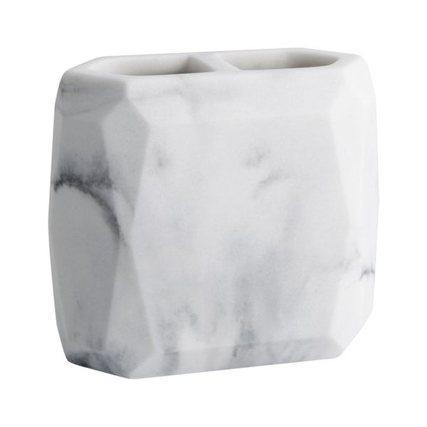 Sculpted Marble 3 Piece Resin Bath Accessory Set