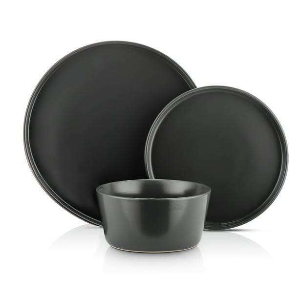 Cecile Stoneware 12-Piece Round Dinnerware Set